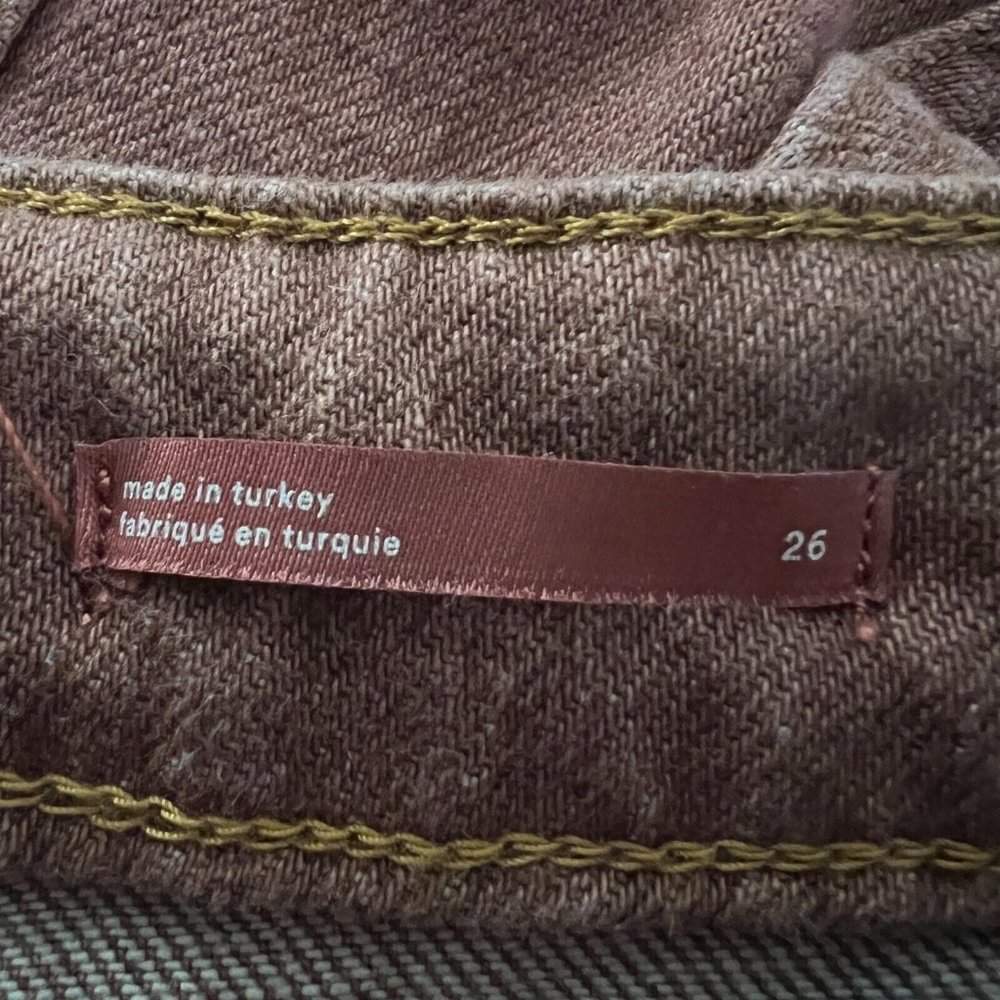 Anthropologie Pilcro  Jeans Womens 4 26" The Vintage Straight Brown Busted Knees - Picture 6 of 10